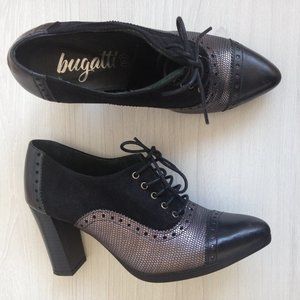 Bugatti - Suede And Leather Lace Up High Heel
